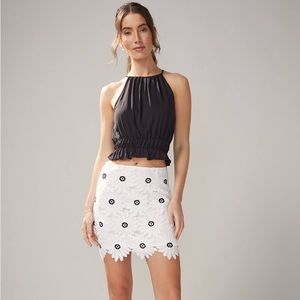 NWT Francesca’s Natalia Halter Peplum Tank Top